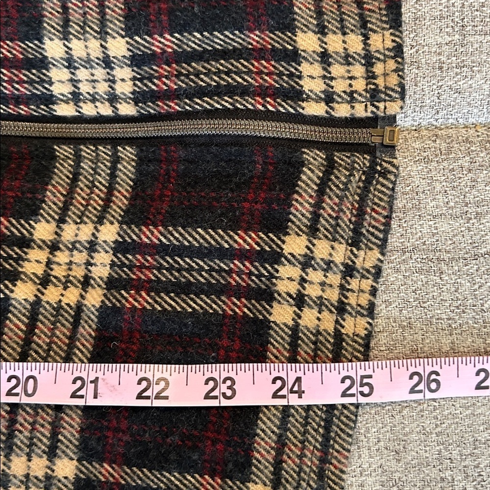 WOOLRICH VINTAGE WOMENS FLANNEL ZIP UP BROWN RED PLAID  JACKER OVER -SHIRT SZ L - Picture 11 of 13